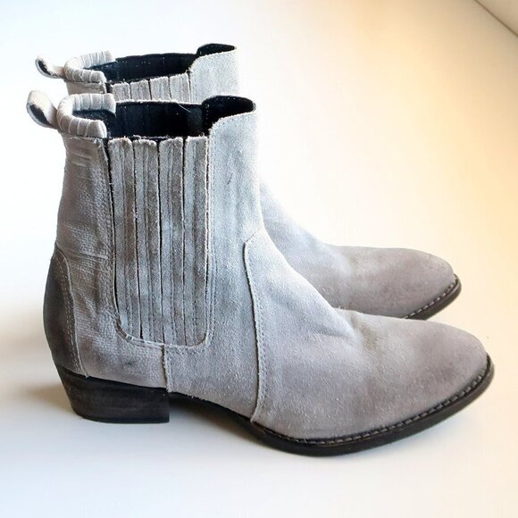 Splendid Grey Suede Leather Western Cowgirl / Cowboy Ankle Boots / Booties Sz. 8 - Picture 16 of 16